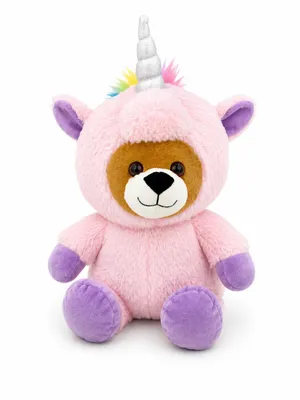 Produktbild von Teddybär im Einhorn-Kostüm 41 cm Plüschbär als Einhorn Stofftier Weiches Kawaii Geschenk für Kinder