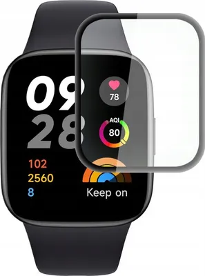 Produktbild von Gehärtetes Glas Hofi Hybrid Pro+ für Xiaomi Redmi Watch 3, Schwarzer Rahmen
