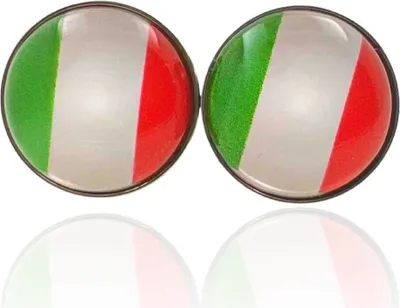 Produktbild von Flaggen Ohrringe Fahnen Ohrstecker 316L Chirurgenstahl Italien