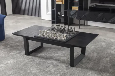 Produktbild von Schwarzer Holztisch Wohnzimmer Tische Moderner Tisch Sofatisch Wohnzimmer