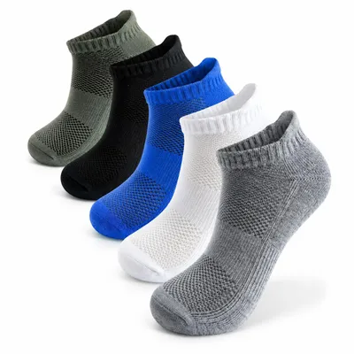 Produktbild von 5-Paar Laufsocken, Sportsocken für Damen & Herren, ideal für Joggen, Radfahren, Laufen, Wandern und den Alltag, KI-generiertes Bild