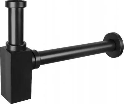 Produktbild von Mexen Quadratischer Waschtisch-Geruchsverschluss, Schwarz - 79960-70