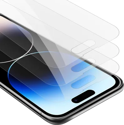 Produktbild von Cadorabo 3x Panzer Folie für Apple iPhone 14 PRO MAX Schutzfolie in Transparent Folie Tempered Display-Schutzglas