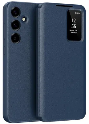 Produktbild von Techsuit – SmartView-Serie Klapphülle mit Fenster für Samsung Galaxy A57 5G – blau