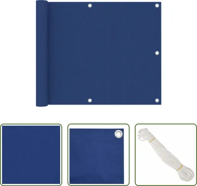 Produktbild von The Living Store Balkon-Sichtschutz Blau 75x400 cm Oxford-Gewebe