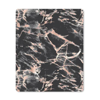 Produktbild von MuchoWow® Mauspad Mousepad Roségold - Marmor - Muster - Schwarz 19x23 cm - Mousepads - Maus Mat - Pad - Mausunterlage - Mauspads - Spielen