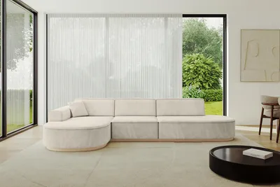 Produktbild von ALTDECOR Ecksofa in L-Form MARI-L2-v1 - 328x171x83 cm Beige - Corner Sofa Bett Eckcouch Couch Wohnlandschaft Cauchsofa