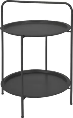 Productafbeelding van ProGarden Tuintafel Rond, 50x66 cm, Mat donkergrijs