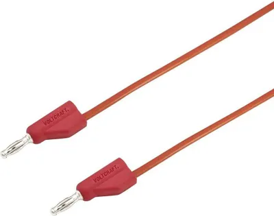Produktbild von VOLTCRAFT MSB-300 Messleitung Lamellenstecker 4 mm Silikon 2.00 m Rot 1 St.