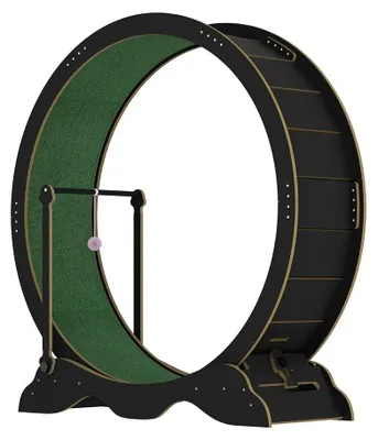 Immagine prodotto di Ruota girevole per gatti - Ruota grande, 122 cm di diametro - Superficie di corsa larga, 38 cm - Silenziosa - Antiscivolo - Capacità di carico: 20 kg - Colore: nero