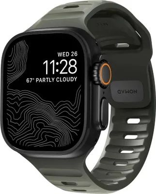 Image de Nomad Sport Bracelet Étanche 45/46/49mm – Caoutchouc Fluoroélastomère FKM – Canaux de Ventilation Intérieurs – Résiste à une Force Latérale de Glissement de 5 à 20 kgf - Vert