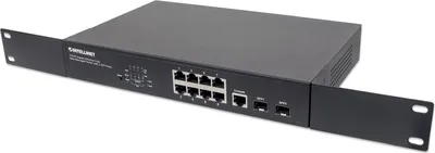 Produktbild von INTELLINET Switch 8-Port Gigabit Web-Managed PoE+ Desk 2xSFP