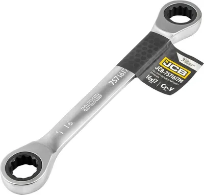 Produktbild von JCB | Ratschenringschlüssel 16x17mm, Doppelring-Ratschenschlüssel