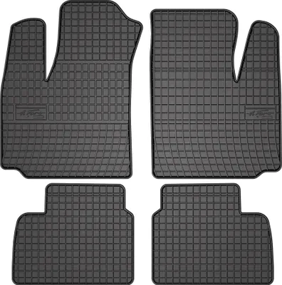 Produktbild von Gummi-Fußmatten für Fiat Doblo I 2000-2010 (Kombi) – 4-tlg, Schwarz, passgenau