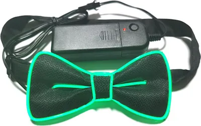 Produktbild von LED -Fliegekrawatte leuchten im dunklen verstellbaren Knopf Verschiedene Lichtmodi für Partys Hochzeiten Halloween Cosplay-Grün