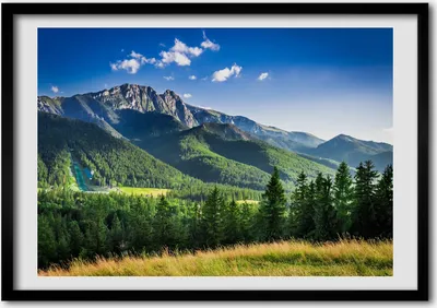 Produktbild von Bild - Bilder - Bilderrahmen - 70 cm x 50 cm - MDF-Rahmen, Wandkunst Der Hügel in dem Tatra