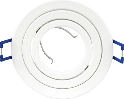 Image de Cadre d'encastrement - Blanc - Dimensions (pour découpe) : 85 mm - Sans spot LED