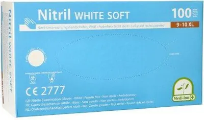 Produktbild von 1000 Medi-Inn Medi-Inn® Handschuhe Nitril puderfrei White Soft weiss Größe XL 93067