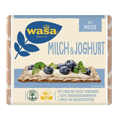 Image de Wasa pain croustillant lait&yogourt 230g