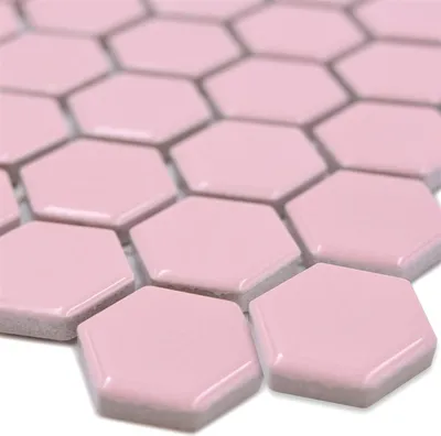 Produktbild von Keramikmosaik Salomon Hexagon Rosa H23