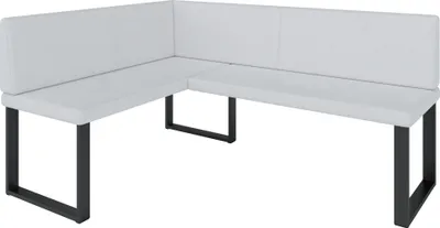 Produktbild von Eckbank AKIKO METAL Corner Bench 128x168 links - Eckbankgruppe f r Ihrem Esszimmer, K che modern, Sitzecke, Essecke. Perfekt f r K che, B ro und Rezeption. Solide und starke Verarbeitung. Easy Care