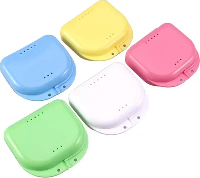 Produktbild von 5pcs Prothesendose Zahnersatz Dental Box Zahnprothesenbecher Zahnpflege