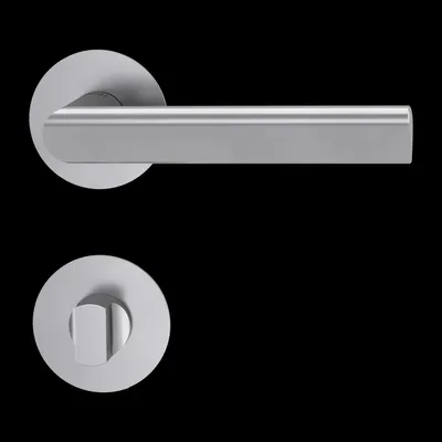 Produktbild von GRIFFWERK Türgriff TRI 134 Flachrosette Rosetten rund WC Edelstahl matt