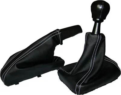 Produktbild von Schaltsack + Handbremssack passend für Opel Corsa D Bj. 2006-2012 weiße Naht
