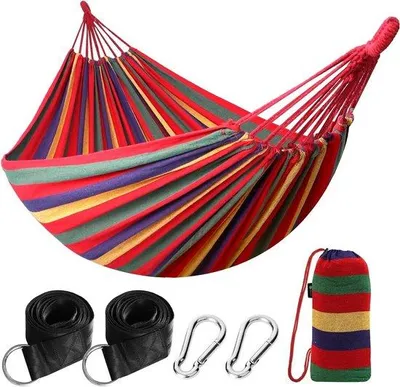 Immagine prodotto di Amaca in cotone per esterni, 210 x 150 cm, portata 200 kg, leggera, con borsa per il trasporto, giardino, terrazza, verde chiaro