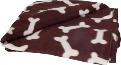 Produktbild von Flamingo Fleecedecke mit Knochenmuster braun