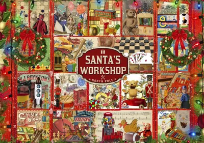 Produktbild von Bluebird Puzzle Weihnachts-Puzzle Santas Workshop - 2000 Teile