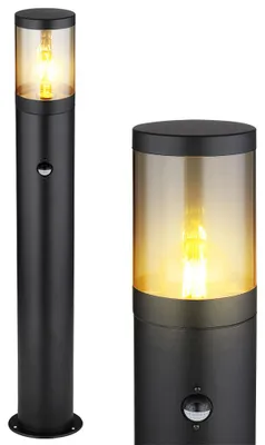 Produktbild von LED Stehleuchte, Bewegungsmelder, Edelstahl, schwarz, H 80 cm