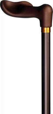 Productafbeelding van Gastrock verstelbare wandelstok – Brons – Voor linkshandigen – Ergonomische handgreep – Aluminium – Lengte 75 tot 100 cm – 445 gram – Stokdiameter 18 mm