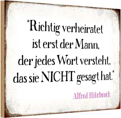 Produktbild von vianmo Holzschild 12x18 cm richtig verheiratet ist der Mann Spruch Zitat