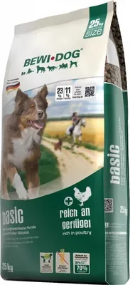 Produktbild von Bewi DOG Basic 25kg, Adult, Mais, Geflügel, 25 kg