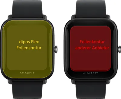Obrázok produktu pre 3x ochranná fólia pre Amazfit Bip U Pro, 100% pokrytie obrazovky, dipos Flex