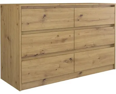 Image de Commode large à tiroirs GERT – chêne artisan