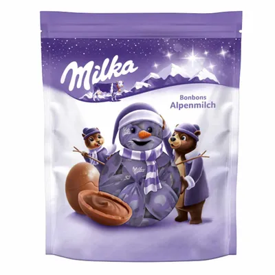 Zdjęcie produktu dla Cukierki Milka Alpejskie mleko z delikatnym kremem z alpejskiego mleka 86g