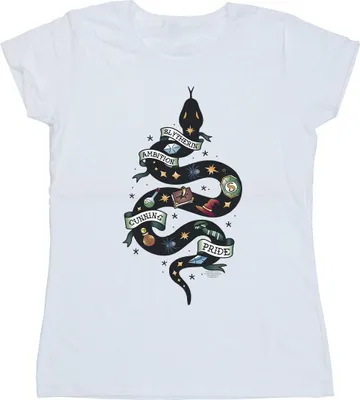 Produktbild von Harry Potter - "Slytherin" T-Shirt für Damen BI24204 (L) (Weiß)