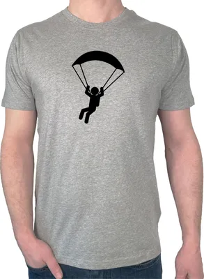 Produktbild von Huuraa Herren T-Shirt Paragliding Gleitschirmfliegen S Sport Grey Bio Baumwolle Fairtrade Herrenshirt Geschenkidee