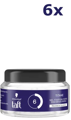 Produktbild von 6x Taft Styling Gel 250ml Titane Hold 6