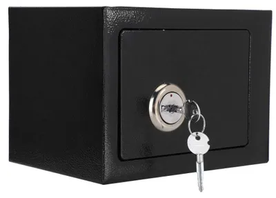 Image de Coffre-fort mural 6,4 litres - Coffre-fort robuste et durable - Coffre-fort de sécurité - Pour documents, bijoux, stockage - Installation facile - Système de verrouillage par clé