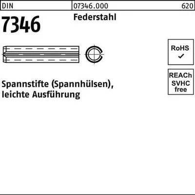 Produktbild von Reyher  Spannstifte DIN 7346 Federstahl 10 x 24 (100 Stück)