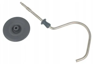 Knethaken mit Gummischutz, 60 mm, Edelstahl, 2 Stück, kompatibel mit Kenwood