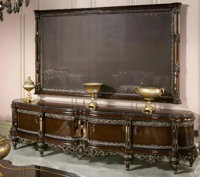 Produktbild von Klassisches Braunes Sideboard Wohnzimmer Anrichte Designer Kommode