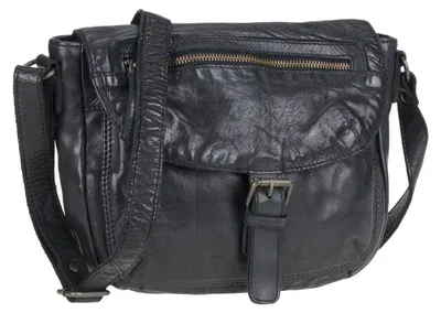 Immagine prodotto di Orso Design Borsa Donna Borsa a tracolla in pelle Mucca Lavato nero CL32609-nero