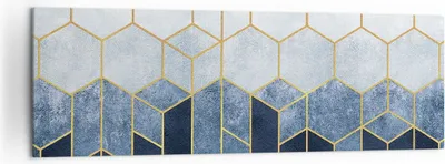 Produktbild von Bild auf Leinwand - Leinwandbild - Einteilig - Abstraktion Figuren Geometrisch - 160x50cm - Wand Bild - Wanddeko - Wandbilder - Leinwanddruck - Bilder - Wanddekoration - Leinwand bilder AB160x50-5135