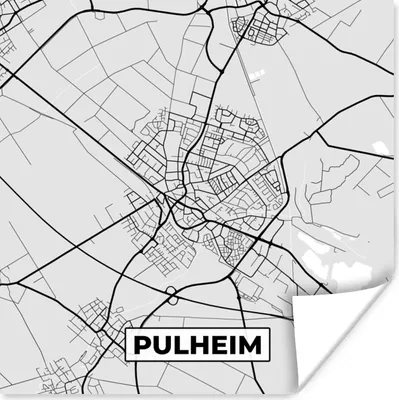 Produktbild von MuchoWow® Poster Stadtplan - Deutschlandkarte - Pulheim 75x75 cm - Wand Dekoration