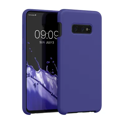 Produktbild von kwmobile Hülle kompatibel mit Samsung Galaxy S10e Hülle - Silikon Handy Case - Handyhülle weiche Oberfläche - kabelloses Laden - Blauviolett
