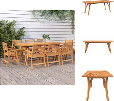 Immagine prodotto di vidaXL Tavolo da giardino 200x90x75 cm in legno massiccio di acacia - Tavoli da giardino